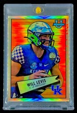 WILL LEVIS ROOKIE REFRACTOR Orange Holo Chrome Base RC Card Silver SP - TITANS