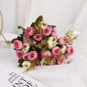 1 Bunch Artificial Flowers Simulation Bouquet Home Living Room Decor Ornament - Picture 1 of 13