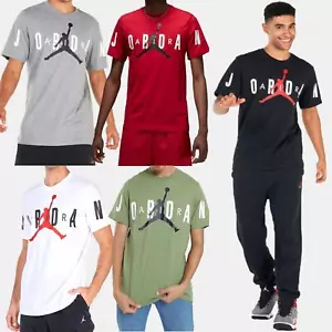 Nike Mens Air Jordan Stretch T Shirt Short Sleeve Crew Sports Activewear Tee - Picture 1 of 18