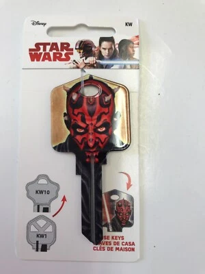 Star Wars "Darth Maul" Llave Kwikset KW1 Llave de Casa en Blanco/Tinta Metálica Foto 1 de 3