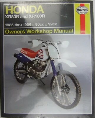 HAYNES 2218 SERVICE REPAIR MANUAL HONDA XR80R & XR100R 1985-1996 XR 80 100 R - Image 1 of 3