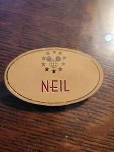 Vintage 1980-1981 Cast Member Name Badge Disney Tencennial 10th NEIL - Picture 1 of 3