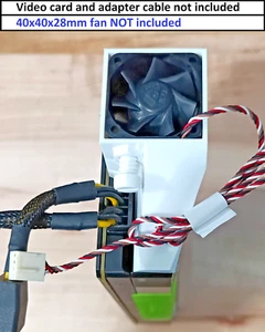 Nvidia Tesla V100 P40 P100 K20 K40 K80 M10 M40 M60 Adapter Kit -Fan Not Included - Picture 1 of 11