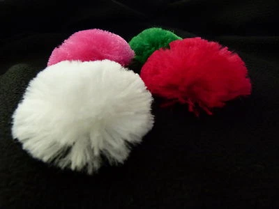 5er Set Pompons 7 cm Pompon Bommel Bommeln für Clown Kostüm Basteln 126630013 - Bild 1 von 2