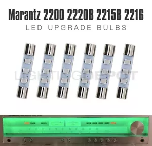 6 piezas Marantz 2200 2220B 2215B 2216 LED Verde 8V Fusible Bombilla Dial Medidor Luz - Imagen 1 de 4