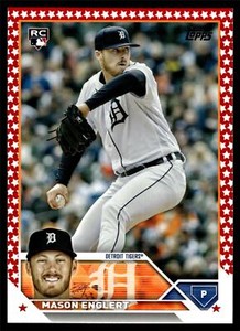 2023 Topps Update MASON ENGLERT INDEPENDENCE DAY PARALLEL 71/76 TIGERS RC US116