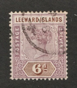 1890 Leeward Islands - Sc #5 - Six Pence, QV, Used postage stamp Cv$15.50 - Picture 1 of 1