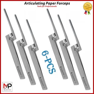 Dental Gelenk Papier Halter Wellenschliff Pinzette Zange gerade Edelstahl X6 - Bild 1 von 5