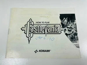 Castlevania -- NES Nintendo Original 1985 Manual de instrucciones Folleto solamente - Imagen 1 de 5