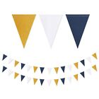 Navy-Blue White-Gold Party Decorations Banner - 2 Pack Men Birthday Graduatio...