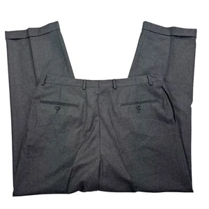 Burberry London Dress Pants Mens Size 36 Gray Regular Slacks Cuffed Straight Leg - Picture 1 of 9