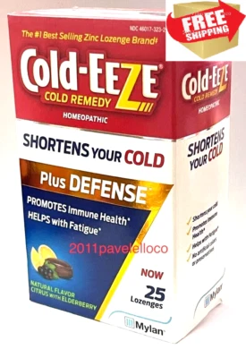 Cold Eeze Plus Defense ~ Cítricos con saúco ~ (25 pastillas) Salud inmune Foto 1 de 4