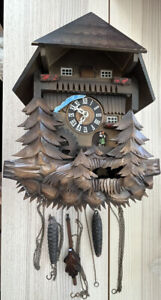 Schwarzwalder Cuckoo Clock Vintage Germany Black Forrest  Clock