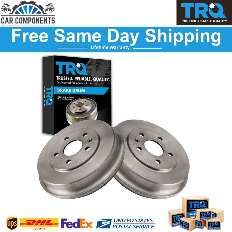 TRQ Rear Brake Drum Pair LH Driver & RH Passenger Sides for Chevy Sonic Trax - Image 1 of 4