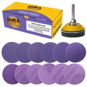 2" Sanding Discs, 36 Disc Variety Pack - Hook & Loop Sandpaper & Drill Plate - Picture 1 of 5