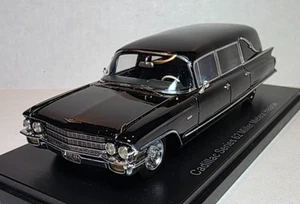 Neo Scale Models 1:43 1962 Cadillac Miller Meteor Landau Coach/Hearse Ebony RARE - Picture 1 of 6