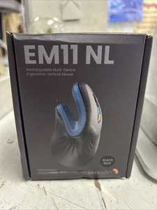 ProtoArc Ergonomic Mouse EM11 NL Bluetooth Rechargeable Wireless Black/Blue - Picture 1 of 1