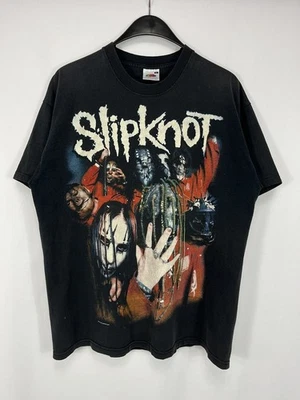 2000s Slipknot Band Faded T-shirt, Slipknot Black Cotton Unisex Tshirt KH11179 - Image 1 of 2