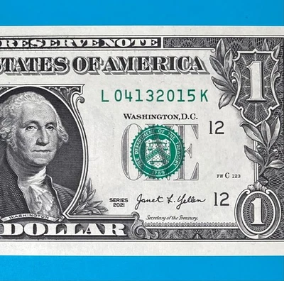 April 13, 2015 (L 04132015 K) BIRTHDAY ANNIVERSARY $1 One Dollar Bill *UNC* - Image 1 of 4
