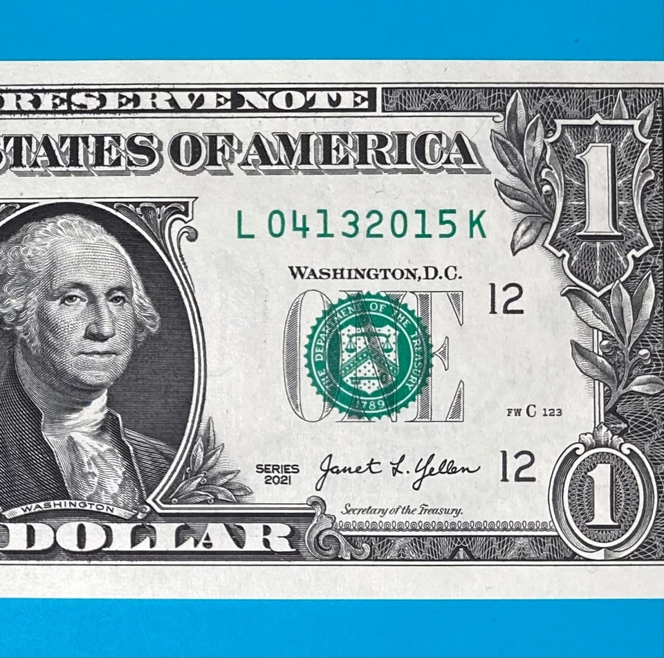 April 13, 2015 (L 04132015 K) BIRTHDAY ANNIVERSARY $1 One Dollar Bill *UNC* - Image 1 of 4