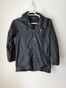 Obey Worldwide Windbreaker Black Men's Size Small Snap Up - Picture 1 of 13
