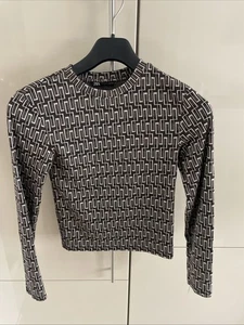 Zara Langarmbluse Größe S für Damen Braun Top Zustand Wie Neu 100% Baumwolle - Bild 1 von 3