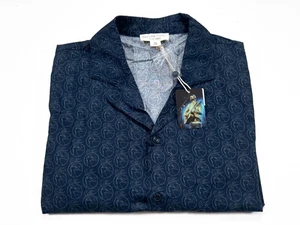 Walker Hayes Herren M Kurzarm Navy Duck Buck Logo Button Hemd NEU Neu mit Etikett - Bild 1 von 4