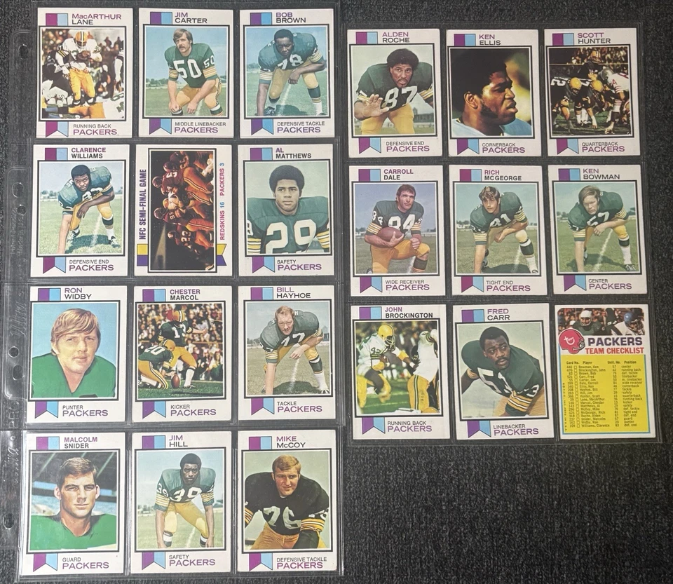 1973 Topps Green Bay Packers Team Set  EX-MT To Near Mint! - Image 1 of 1