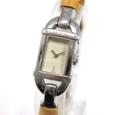 Reloj de cuarzo Gucci 6800L correa de bambú 15 mm suizo de Japón 011 6347138 Foto 1 de 4