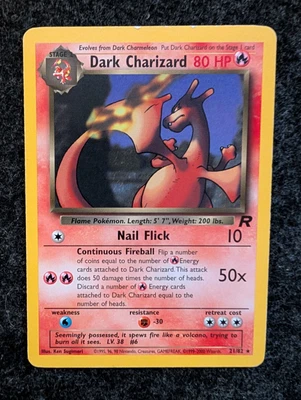 Dark Charizard 21/82 Non-Holo Team Rocket Rare LP Vintage WOTC - Pokemon TCG - Image 1 of 4