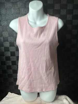 Camiseta sin mangas Hanes para mujer mini acanalada de algodón Foto 1 de 4