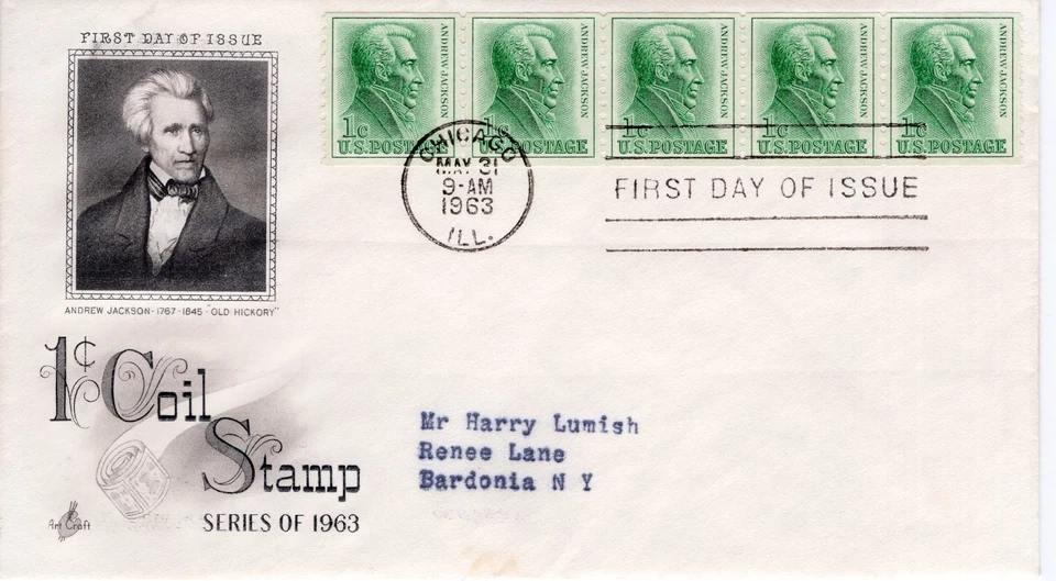 1 CENT COIL STAMP -1963 - DC1642 - Image 1 of 1