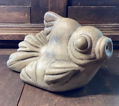 Pier 1 Imports Cerámica Pez Estatuilla o Hágalo Usted Mismo Estanque Spitter De Colección 1990 Foto 1 de 4