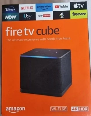 AMAZON FIRE TV CUBE 3RD GEN WI-FI 6E 4K ULTRA HD STREAMING MEDIA  *Latest Model* - Image 1 of 4
