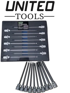 10PC Long Ball End Hex Allen Bit Key Sockets H2-H10 - Picture 1 of 10