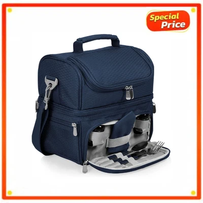 Bolsa de almuerzo aislada Picnic Time Oniva Pranzo refrigerador con utensilios y kit de almacenamiento Foto 1 de 4