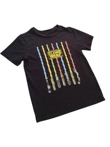 STARWARS THE CLONE WARS Lightsaber T-Shirt BOYS  XS (4) - Picture 1 of 2