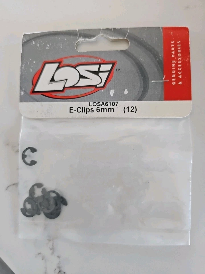 Losi LOSA6107 E-Clips, 6mm (12) - Image 1 of 1