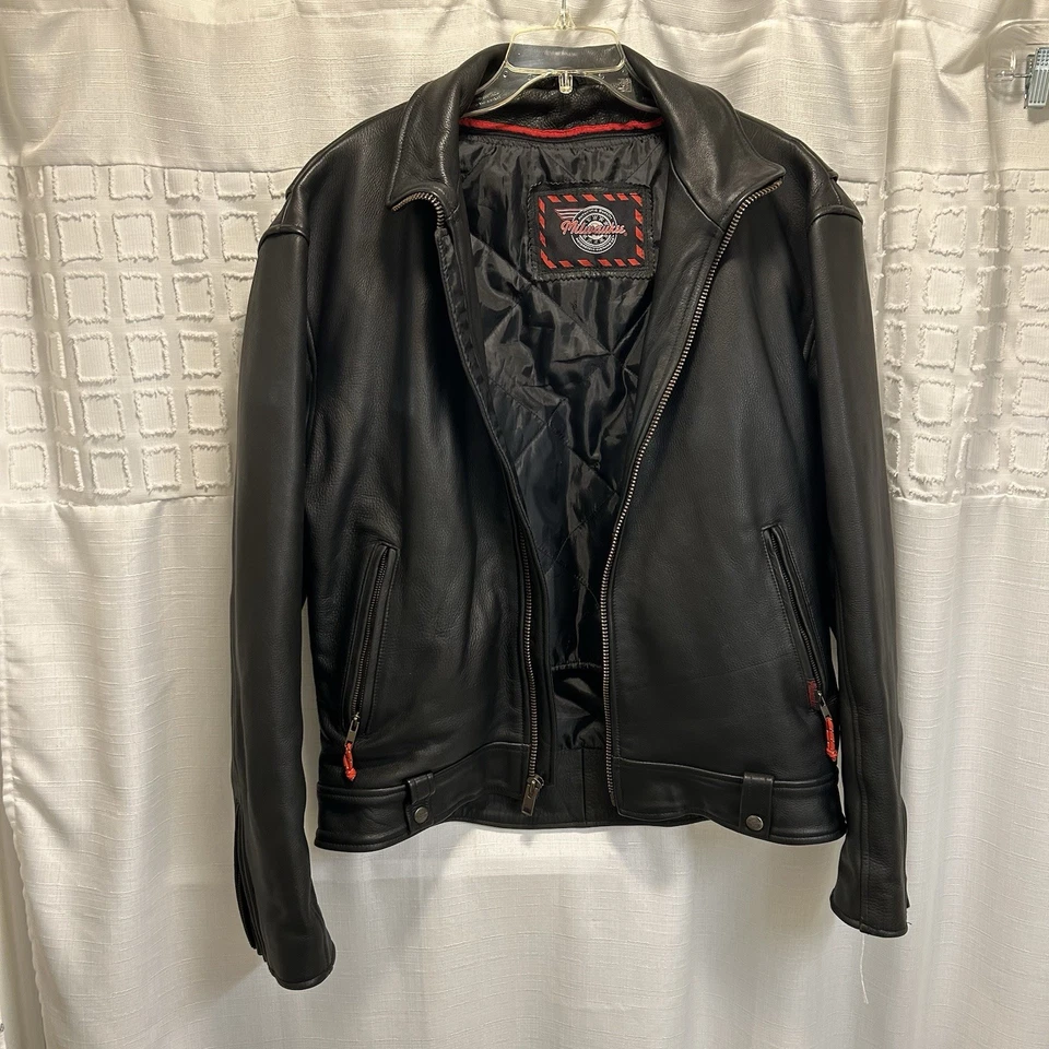 Milwaukee Men's Leather Motorcycle Jacket Size Large With Liner & Tags - Image 1 of 4