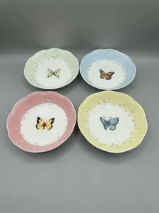 Lenox China BUTTERFLY MEADOW COLORS Fruit/dessert Bowls - Set of Four - Picture 1 of 3