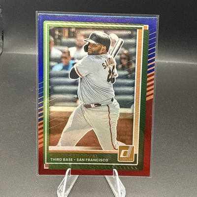 Donruss Pablo Sandoval 2025 paralelo rojo y azul  Foto 1 de 2