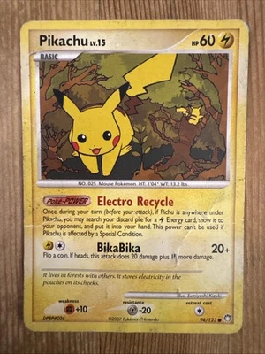 Pikachu 94/123 Mysterious Treasures - Pokemon Card - VERY DMG - Image 1 of 2