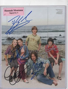 Foto 8 x 10 auto firmada por elenco de Miley Cyrus Hannah Montana con certificado de autenticidad - Imagen 1 de 1