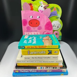 10 Baby Toddler Board Books Learning Girl Potty Train Animals ABC's Sparkle Fish - Picture 1 of 23