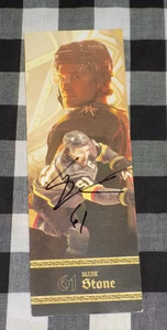 Mark Stone Signed Vegas Golden Knights Bookmark Stanley cup Champions - Picture 1 of 1