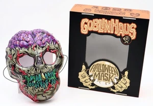 GOBLINHAUS Vintage Ben Cooper Stil Kunststoff Halloween Box Maske "BRAINIAC" - Bild 1 von 5