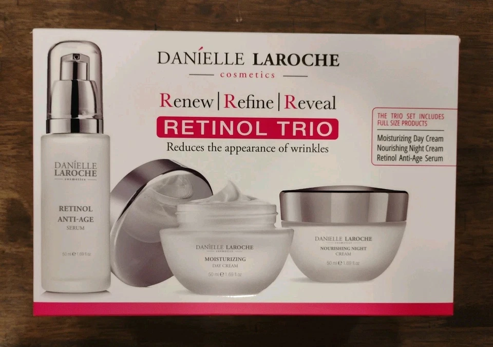 DANIELLE LAROCHE 视黄醇三件套全尺寸日夜霜抗衰老精华盒 — 第 1/4 张图片
