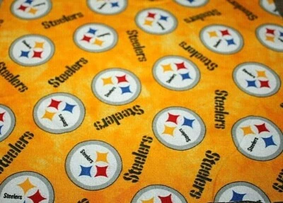 Pittsburgh Steelers Fabric Cotton Soft Flannel 1/4 yard Material 9" x 44" ! - Image 1 of 2