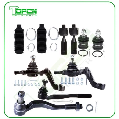 10x Front Lower Ball Joints Tie Rod End Rack Bellow For 1995-2004 Toyota Tacoma Foto 1 de 4