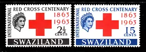Swazilandia 109-10 **, 100 años Cruz Roja, sin fijasellos - Imagen 1 de 1